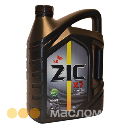10/40 X7 Diesel ZIC   6л. синт. API СI-4 Масло моторное /кор.3шт./ (ранее 173128)