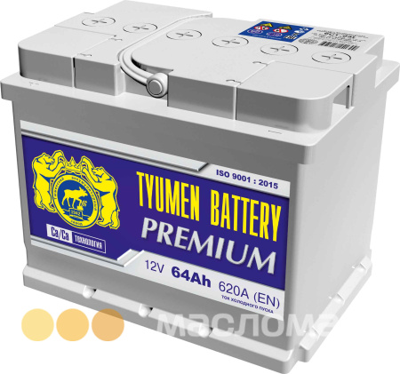 64 о.п. Тyumen Battery "PREMIUM" 620А (242*175*190)